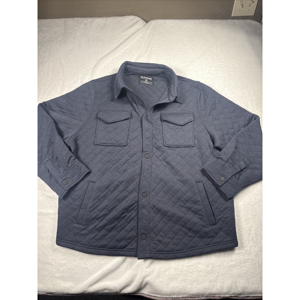 Dakine Men XL Shirt Jacket Shacket Quilted Blue Insulated Fleece Heavyweight NEW